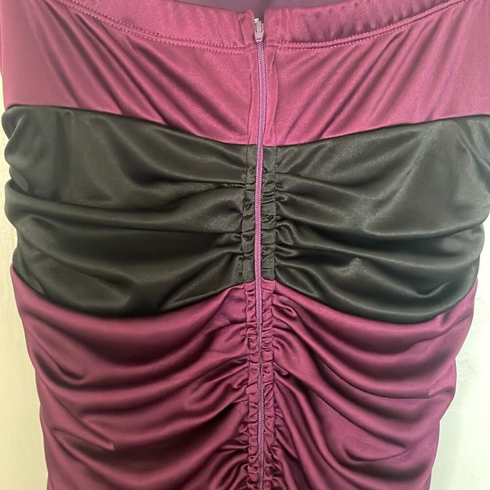 Speechless Sequin Medium Mini Dress Purple Black Made in USA Wear Underarms - Picture 4 of 11